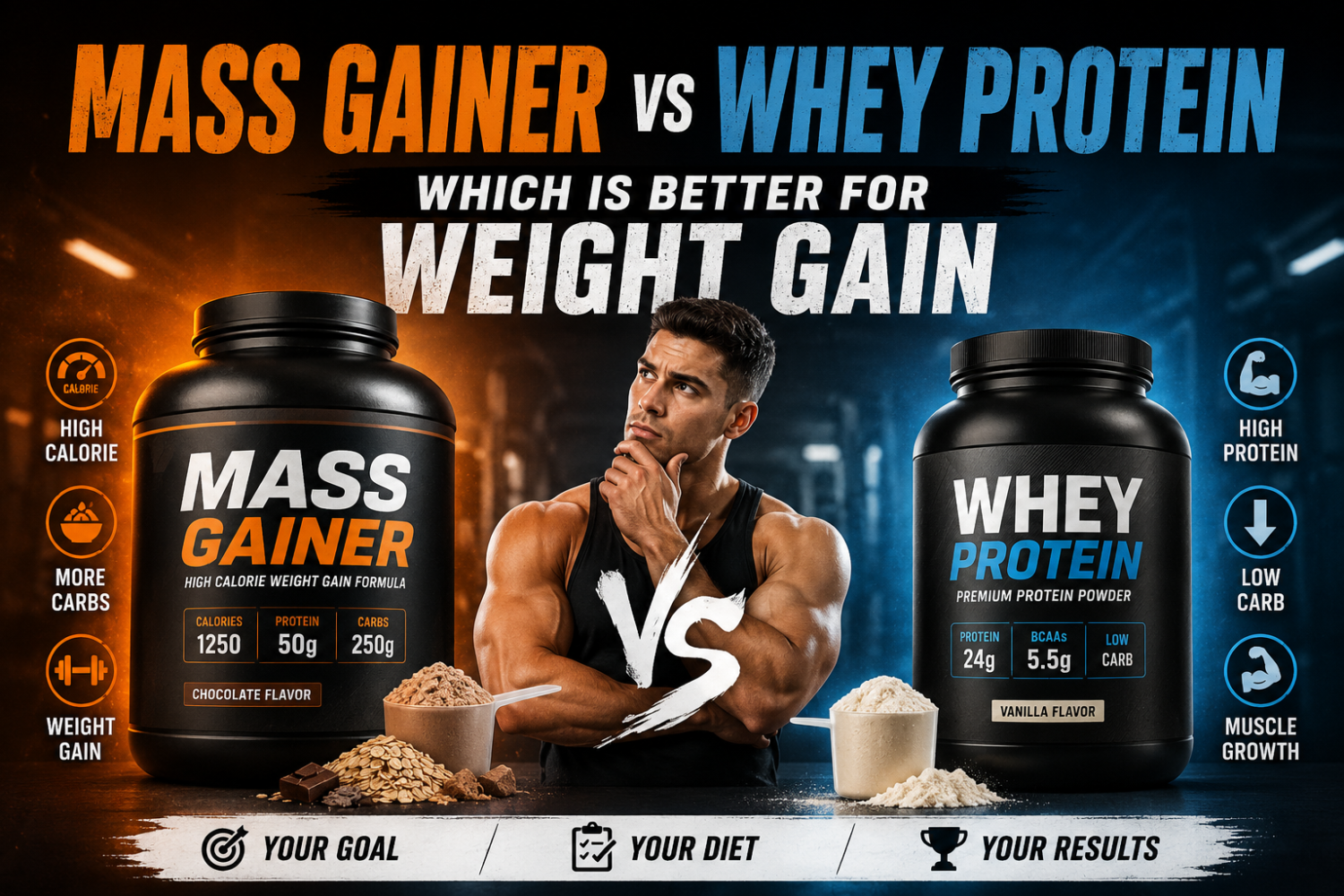 Mass Gainer vs Whey Protein