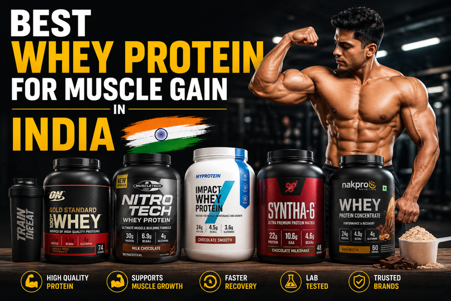 Best Whey Protein For Muscle Gain In India